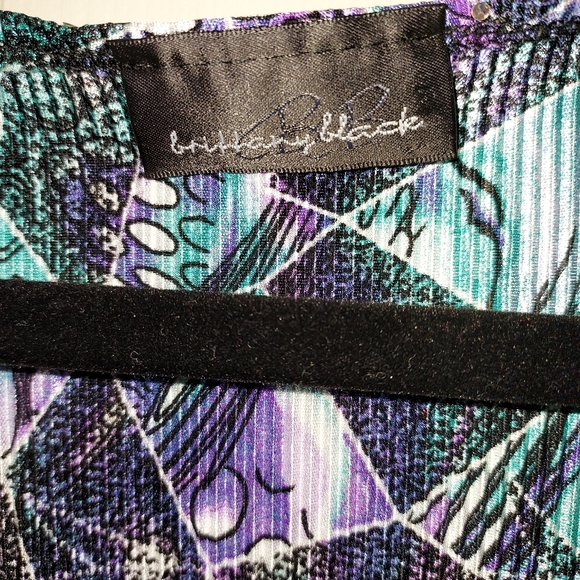 Brittany Black woman's pleated sequin ruffled top size XL - Picture 4 of 5